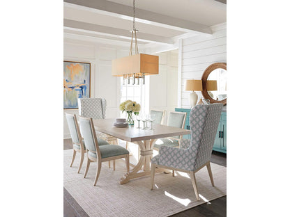 Oceanfront 88 Inch Rectangle Dining Table in Sailcloth Finish