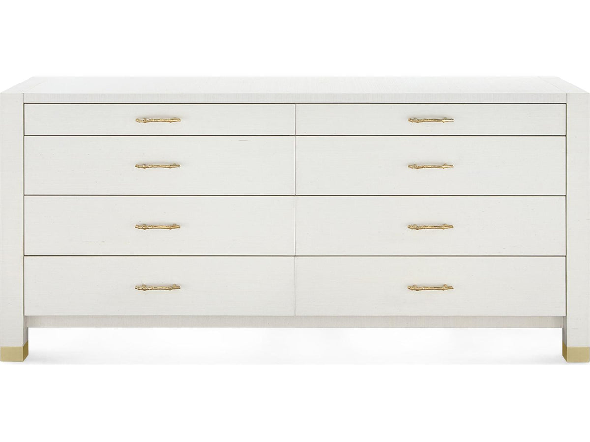 Camden Extra Large 8-Drawer Dresser in Sand White