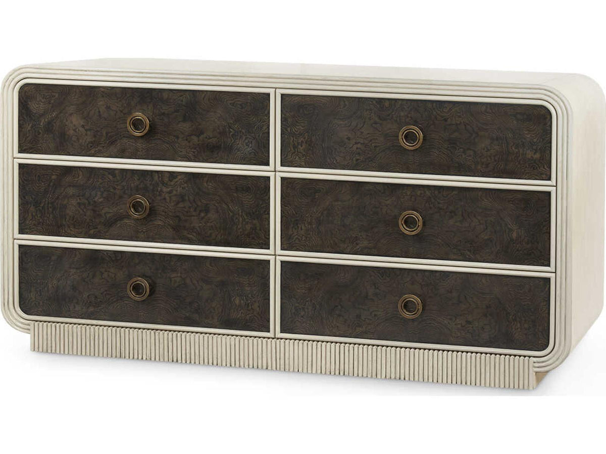 Wyatt 6-Drawer Acacia Wood Double Dresser in Sailcloth Sheen