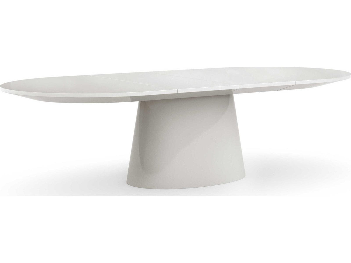 Paragon Oval Dining Table in Blanc Gloss Wood