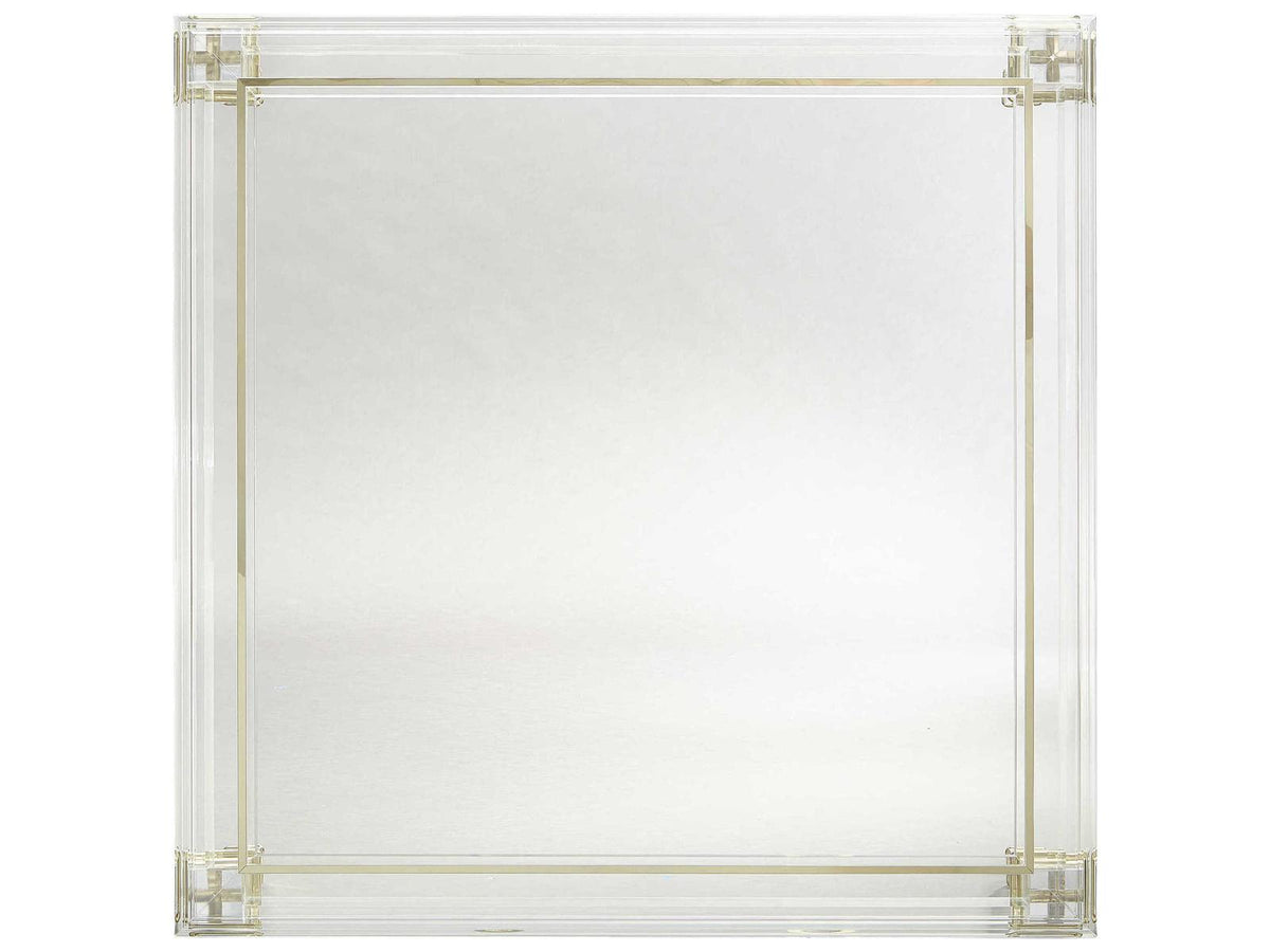 Signature Promethean Pierre Square Glass Majestic Gold Coffee Table
