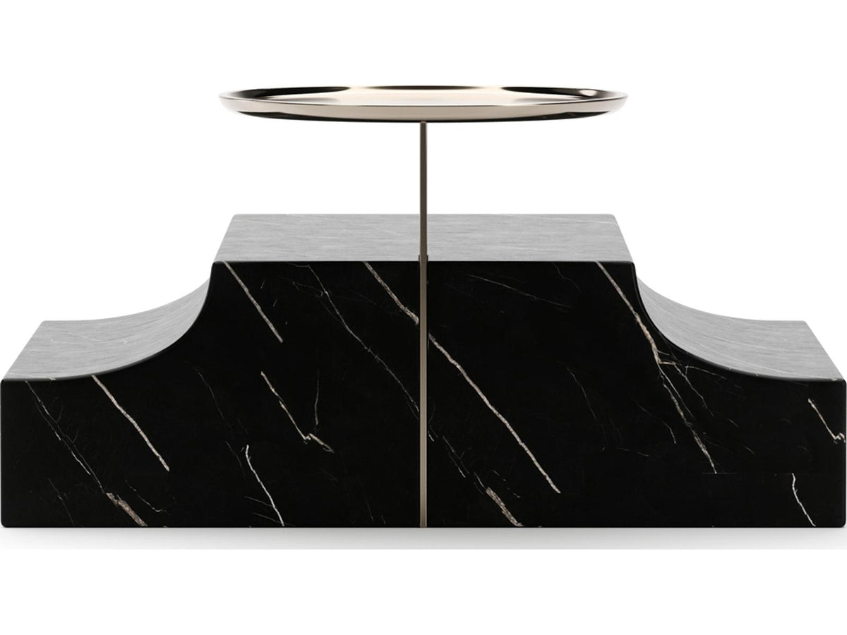 Overlap Round Stone End Table
