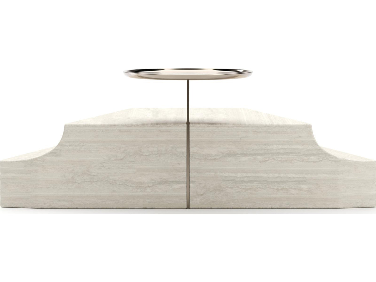 Overlap Round Stone End Table