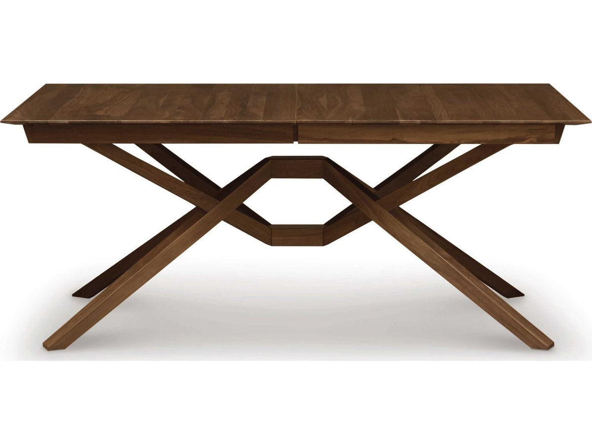 Exeter Rectangle Extension Dining Table in Natural Walnut with 2 Butterfly Leaves