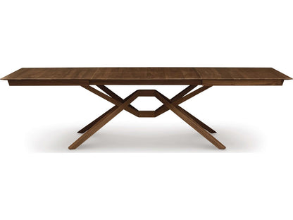 Exeter Rectangle Extension Dining Table in Natural Walnut with 2 Butterfly Leaves
