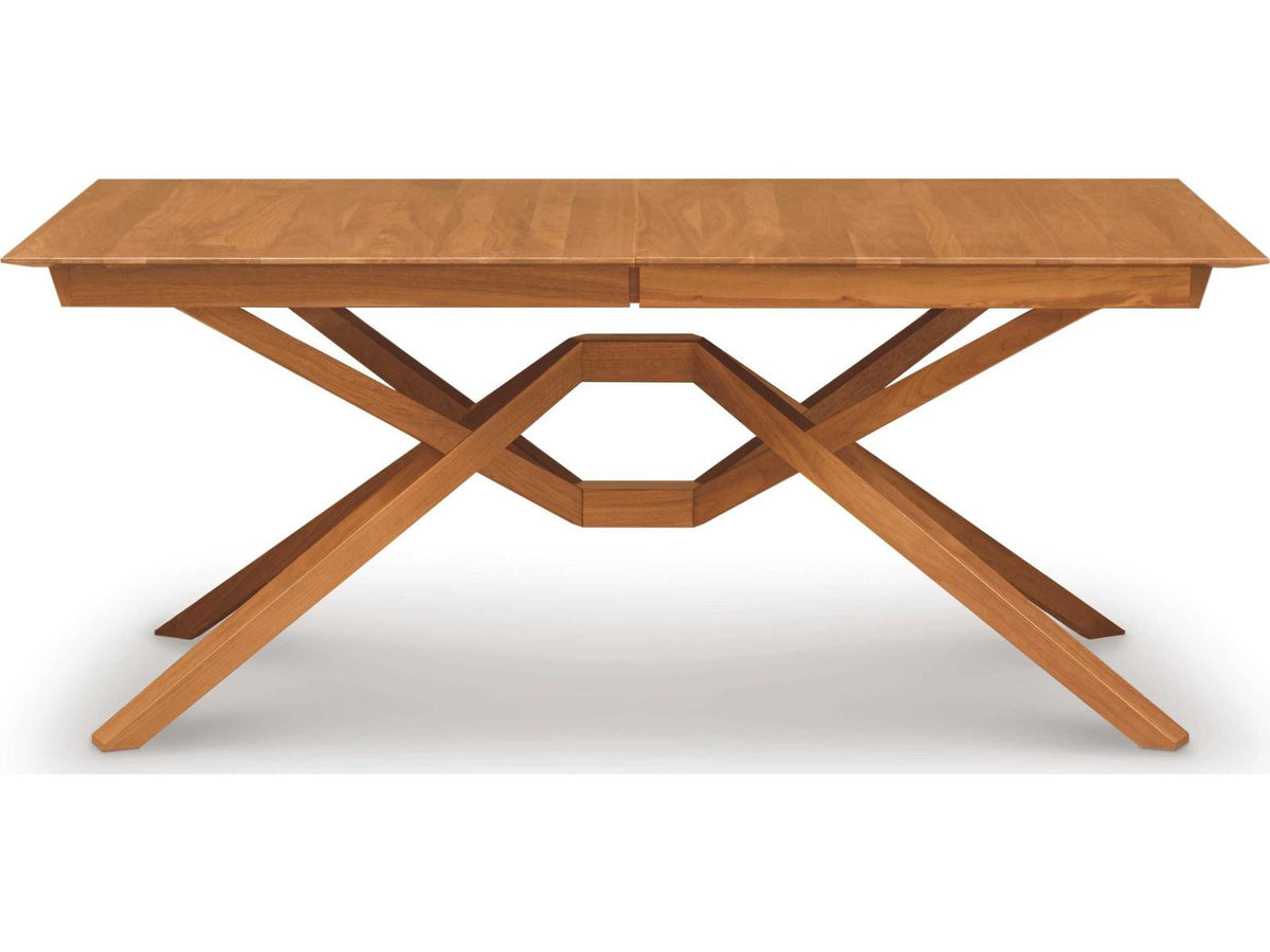 Exeter Rectangle 72-96 Inch Extendable Dining Table in Natural Walnut