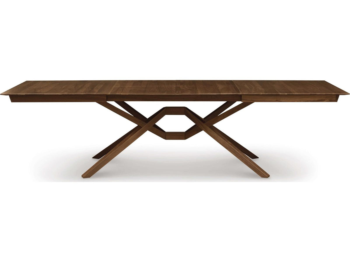 Exeter Rectangle 72-96 Inch Extendable Dining Table in Natural Walnut