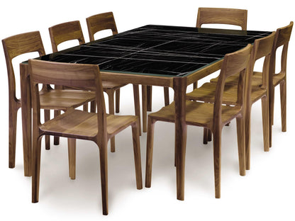 Lisse 84-Inch Rectangle Sintered Stone Dining Table in Natural Walnut