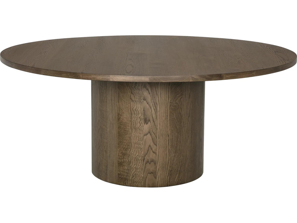 Big Sur 66-Inch Round Dining Table in Fawn White Oak