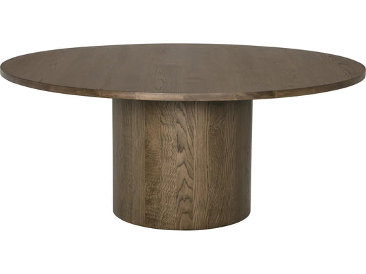 Big Sur Round 72-Inch Dining Table in Fawn Reclaimed White Oak