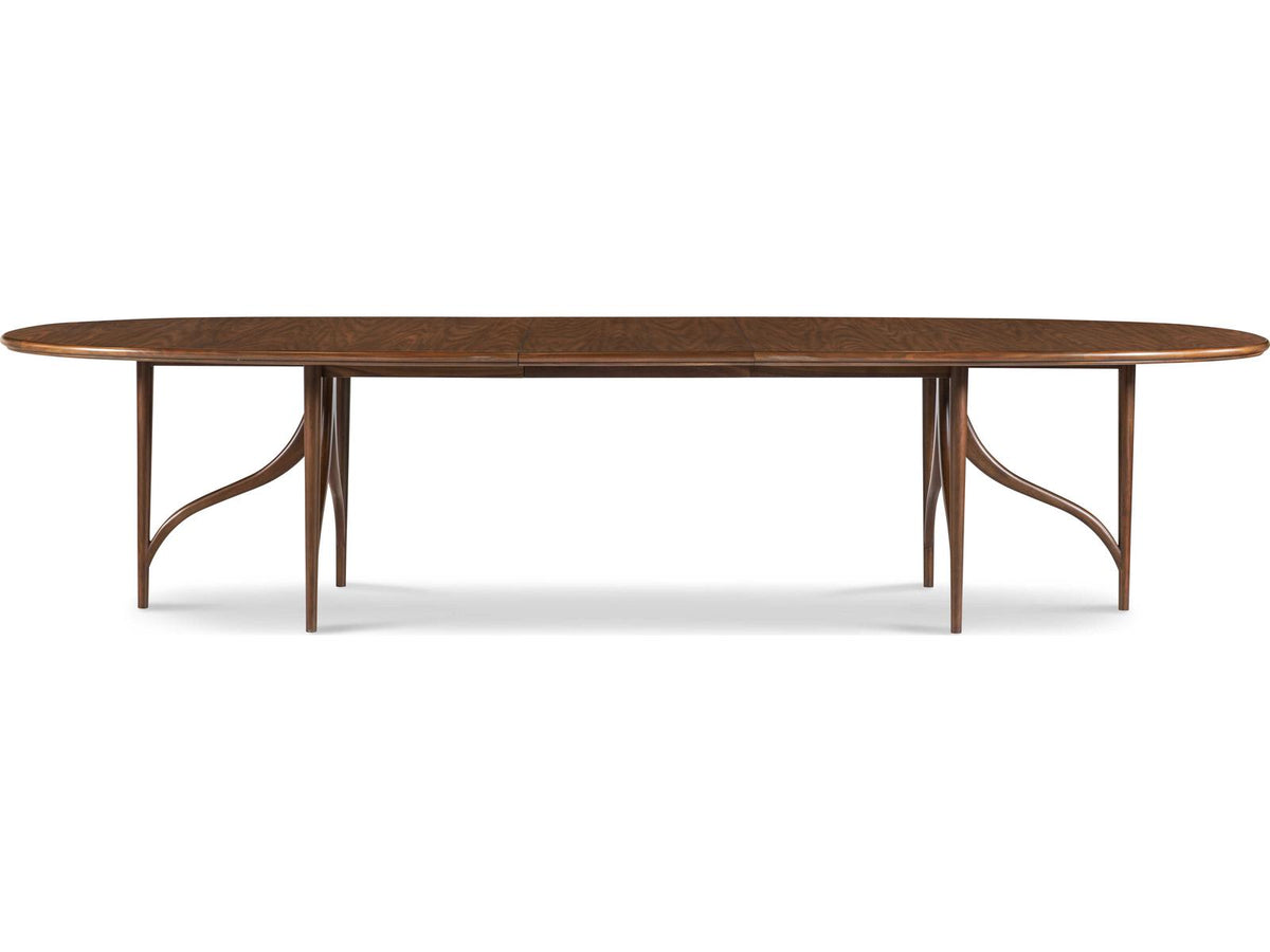 Quentin Oval Dining Table in Walnut with Extension Leaf