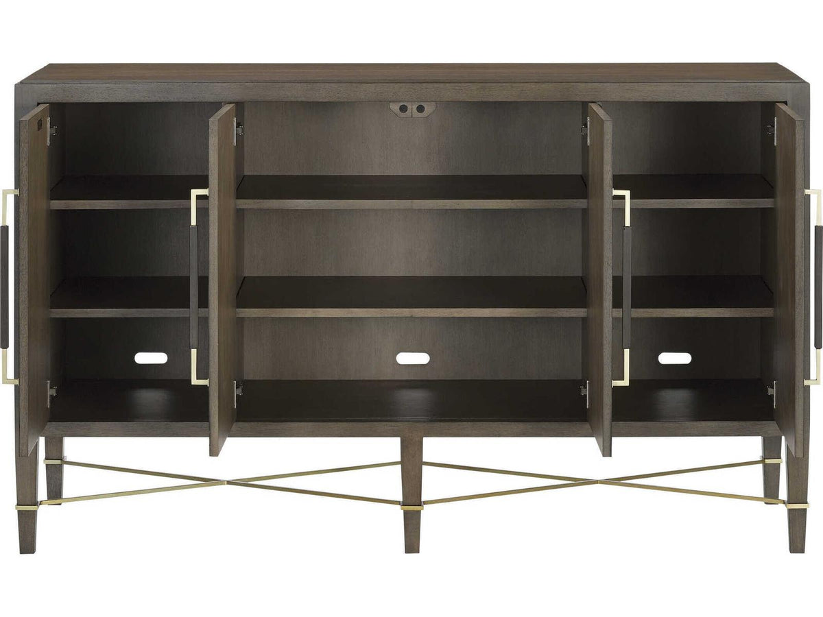 Currey and Company Verona Chanterelle Sideboard in Mahogany and Champagne