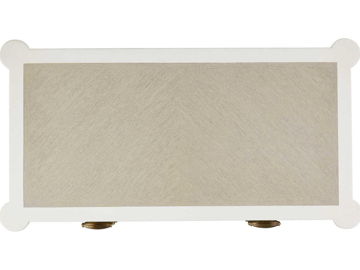 Aster Three-Drawer Chest Off-White Fog Polished Brass