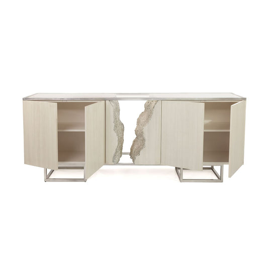 John Richard Terra Four-Door Credenza, White