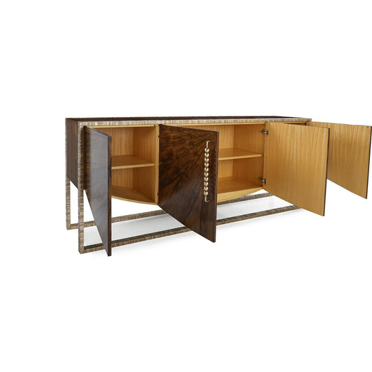 John Richard Korina Four-Door Credenza