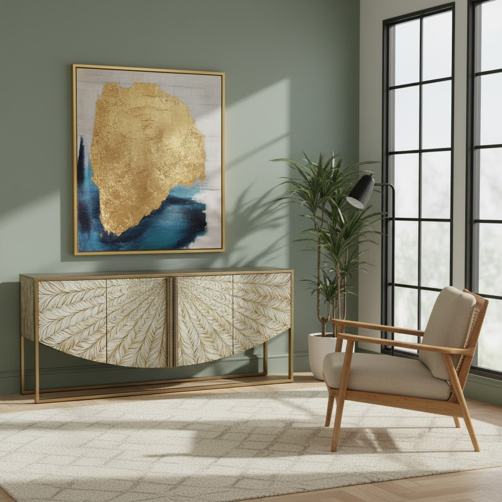 John Richard Florentine Four-Door Credenza