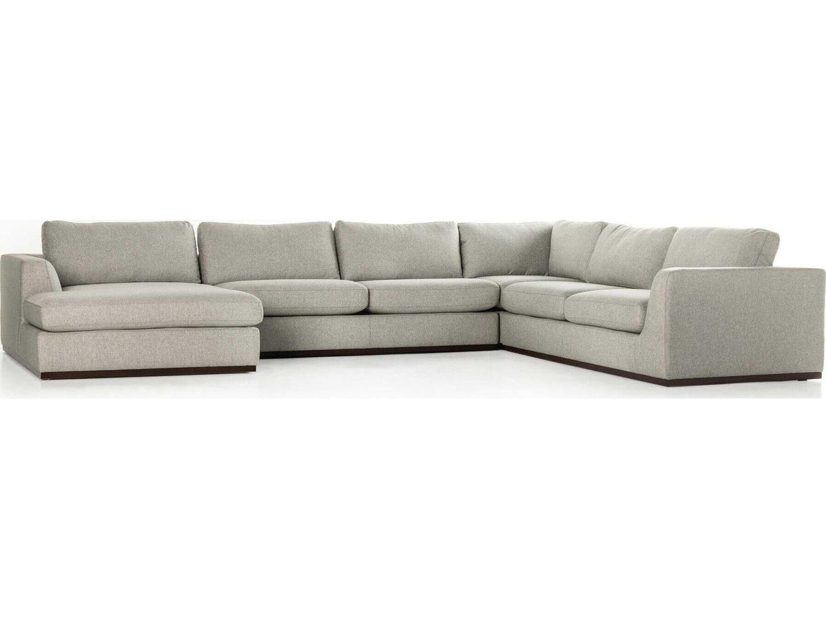 Centrale Colt 4-Piece Modular Sectional Sofa in Aldred Silver