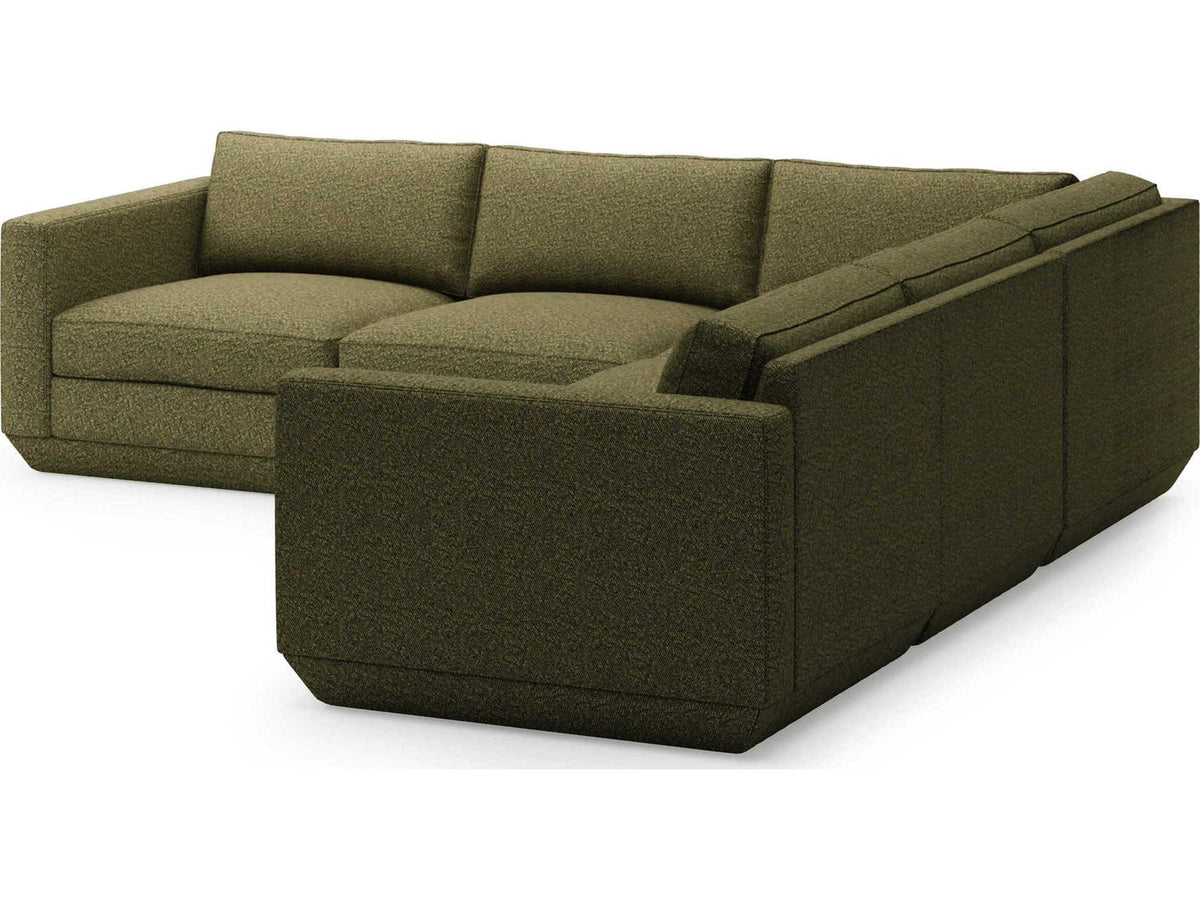 Podium 5-Seat Copenhagen Terra Green Modular Sectional Sofa