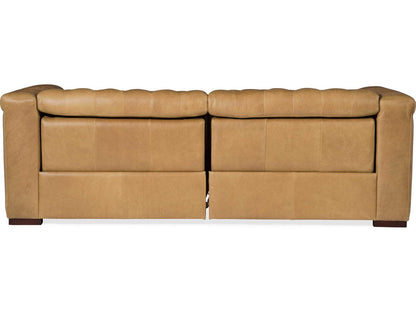 Savion 2-Seat Power Reclining Sofa with Power Headrests in Saddlebag Coin Leather