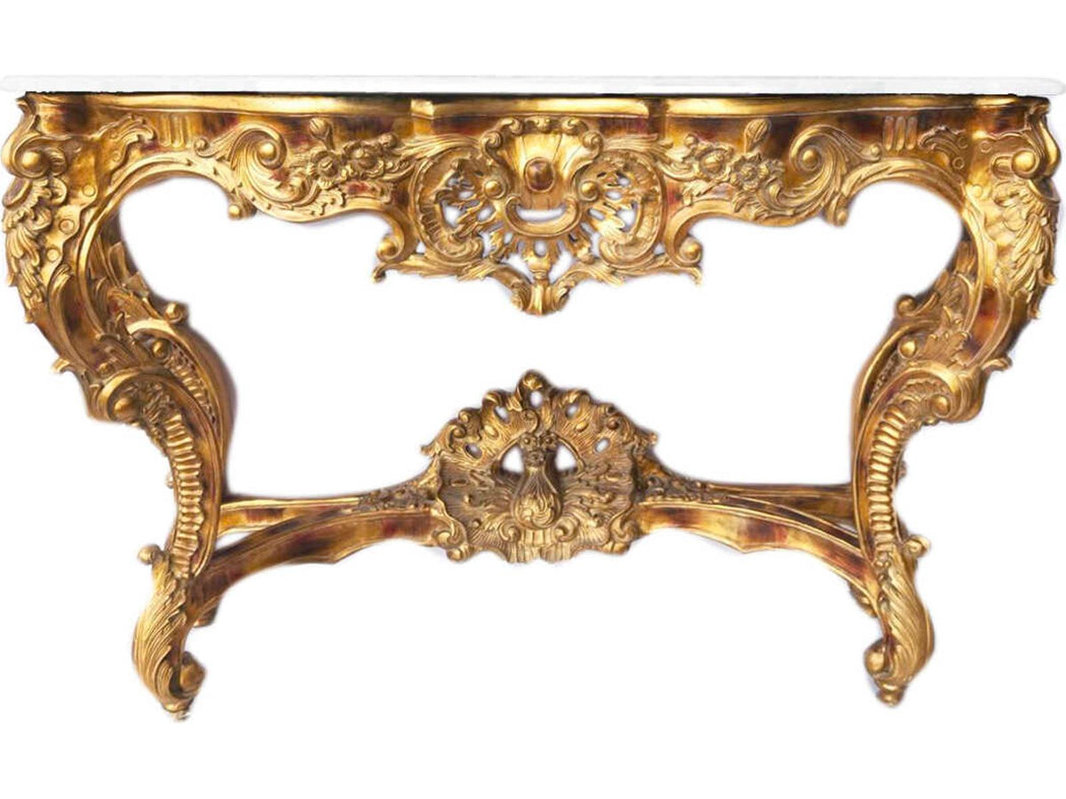 Fon Rectangular Marble Console Table