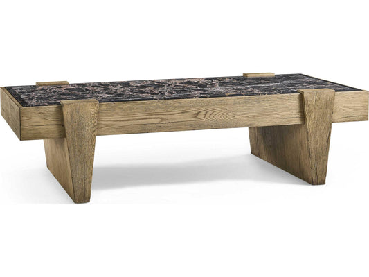Echo Canyon Rectangular Marble Faded Oak Coffee Table