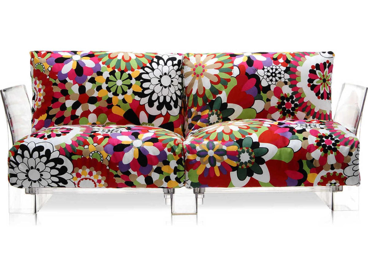 Pop Missoni Wide Purple Upholstered Sectional Sofa