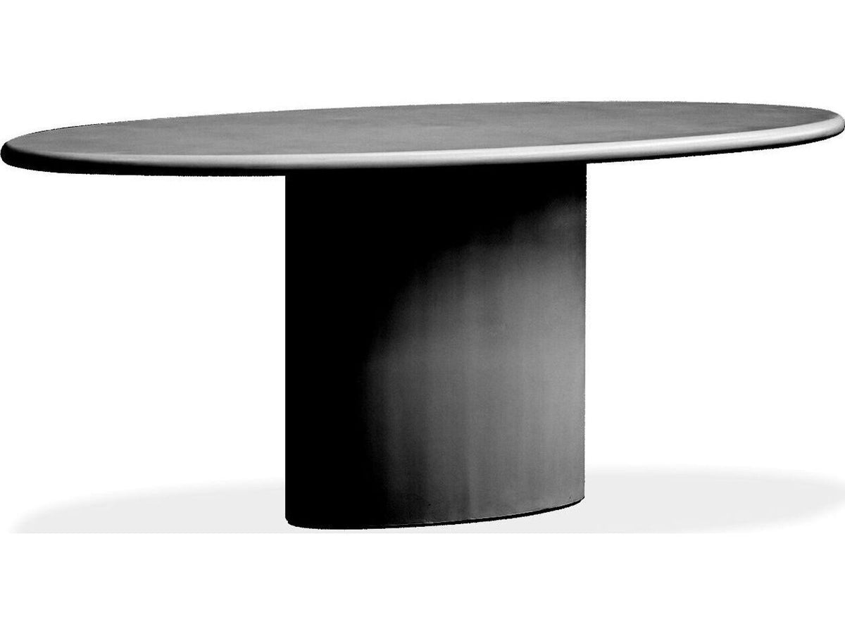 Tugg 87 Inch Oval Dining Table in Dusk Black Microskin