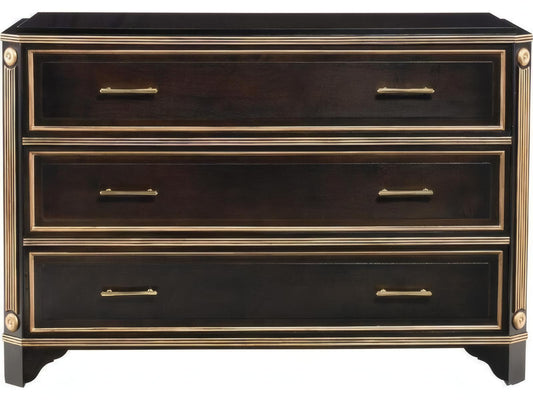 Directoire 3-Drawer Dresser with Brass Hardware