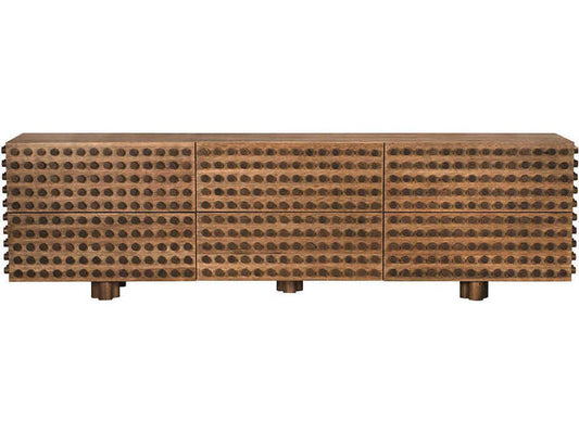 Haruko 107-Inch Walnut Wood Sideboard in Dark Walnut Finish