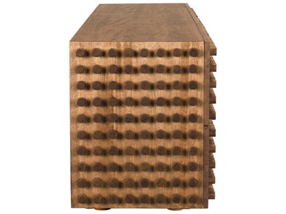 Haruko 107-Inch Walnut Wood Sideboard in Dark Walnut Finish