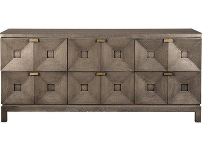 Musashi 72-Inch Walnut Wood Greige Brass Sideboard