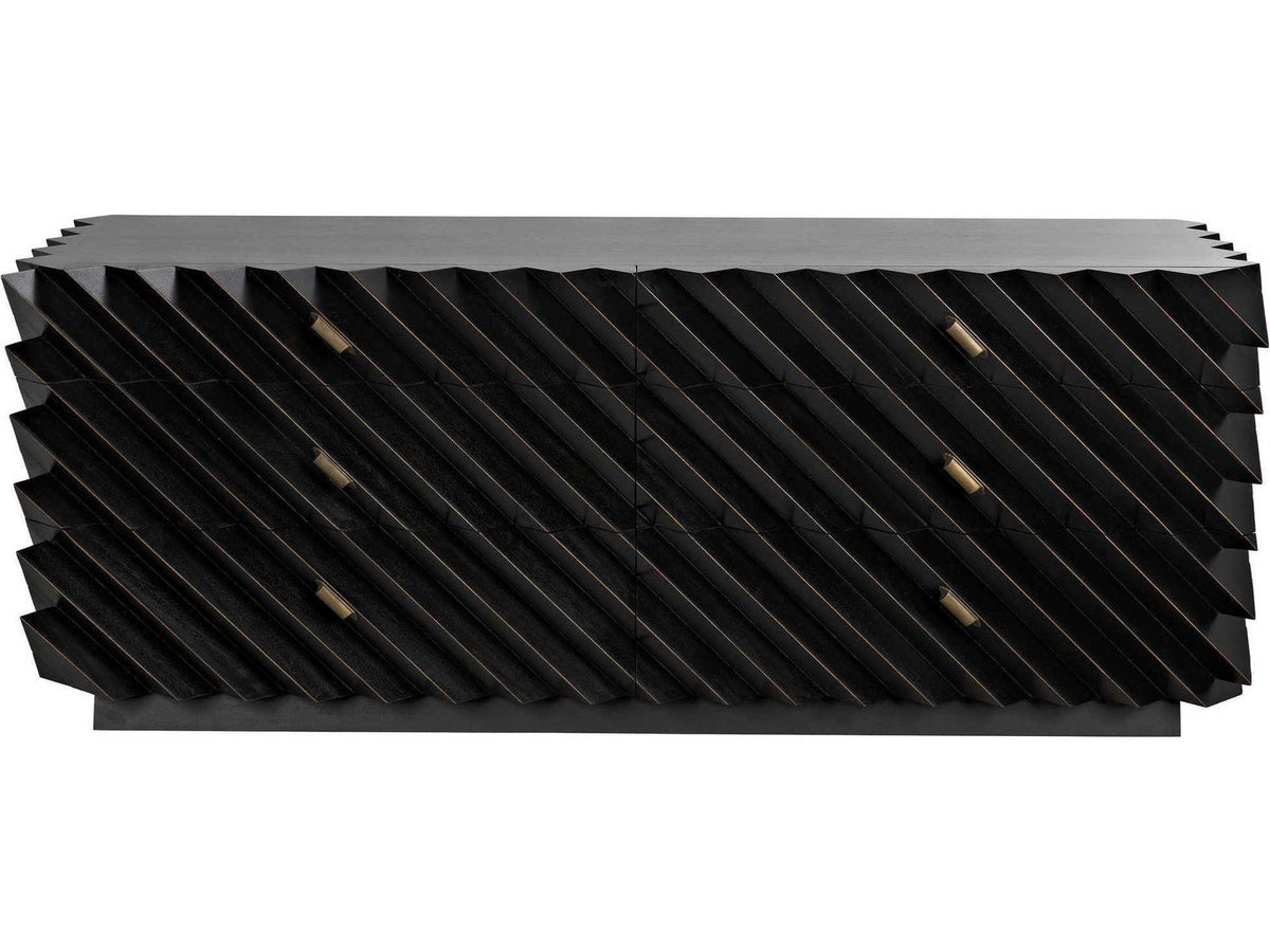 Hikaru 6-Drawer Dresser in Hand Rubbed Black Finish