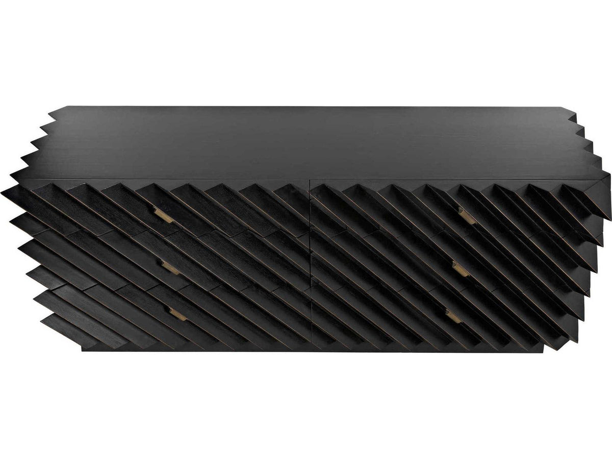 Hikaru 6-Drawer Dresser in Hand Rubbed Black Finish