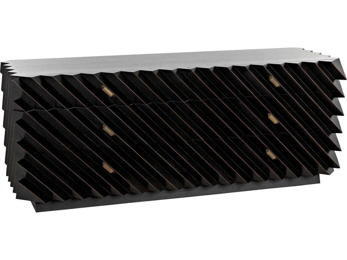 Hikaru 6-Drawer Dresser in Hand Rubbed Black Finish