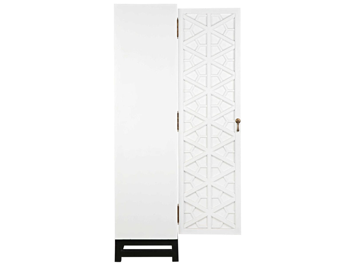 Maharadscha Small Hutch in Solid White with Matte Black Base