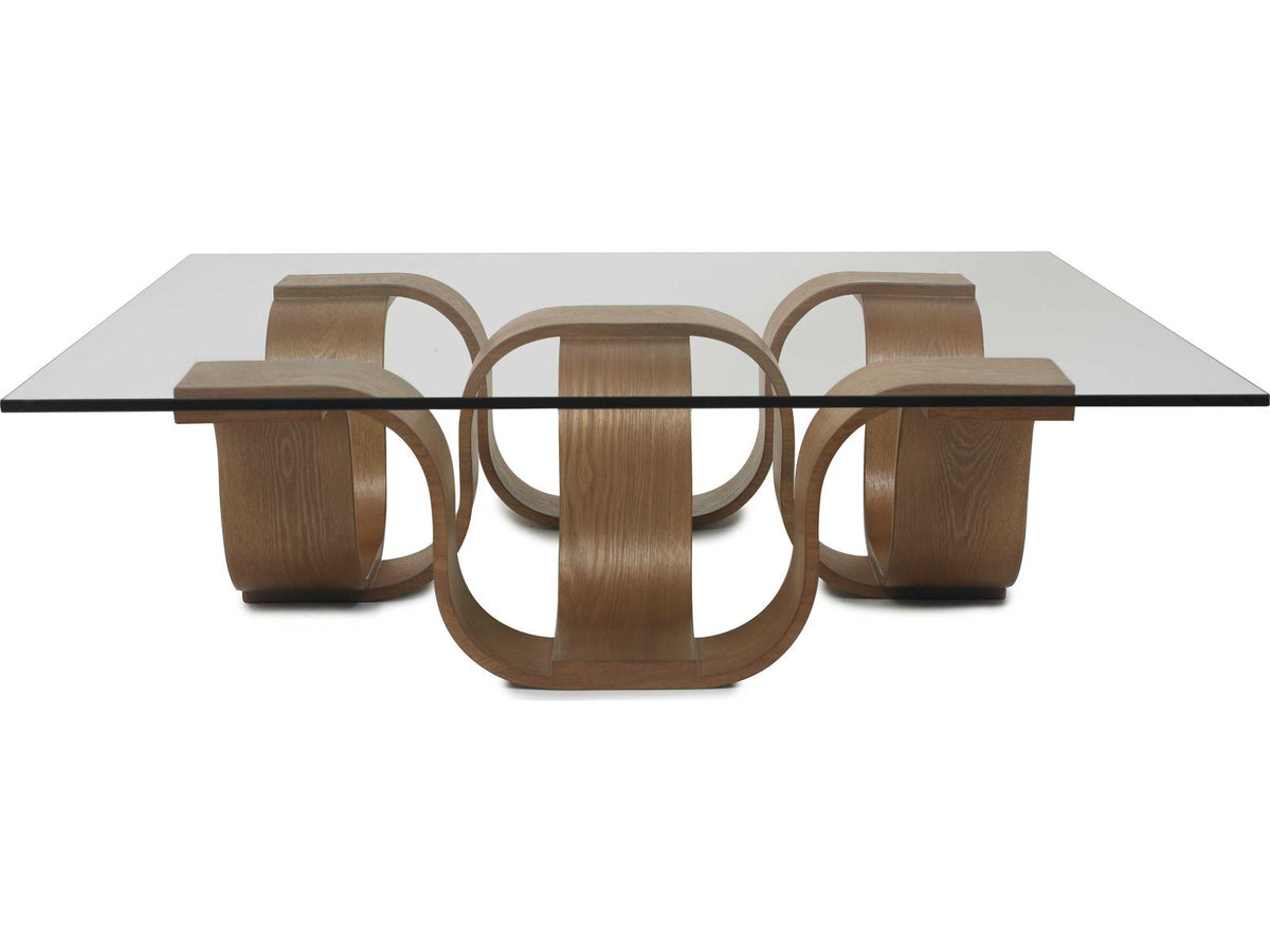 Square Glass Brown Coffee Table