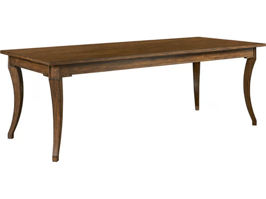 French Empire Rectangular Wood Dining Table in Mocha