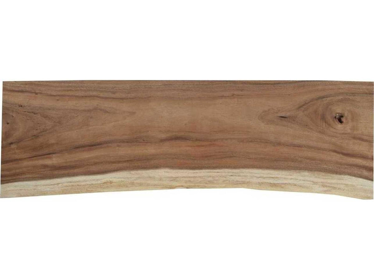 Floating Console Table Natural Chamcha Wood and Acrylic