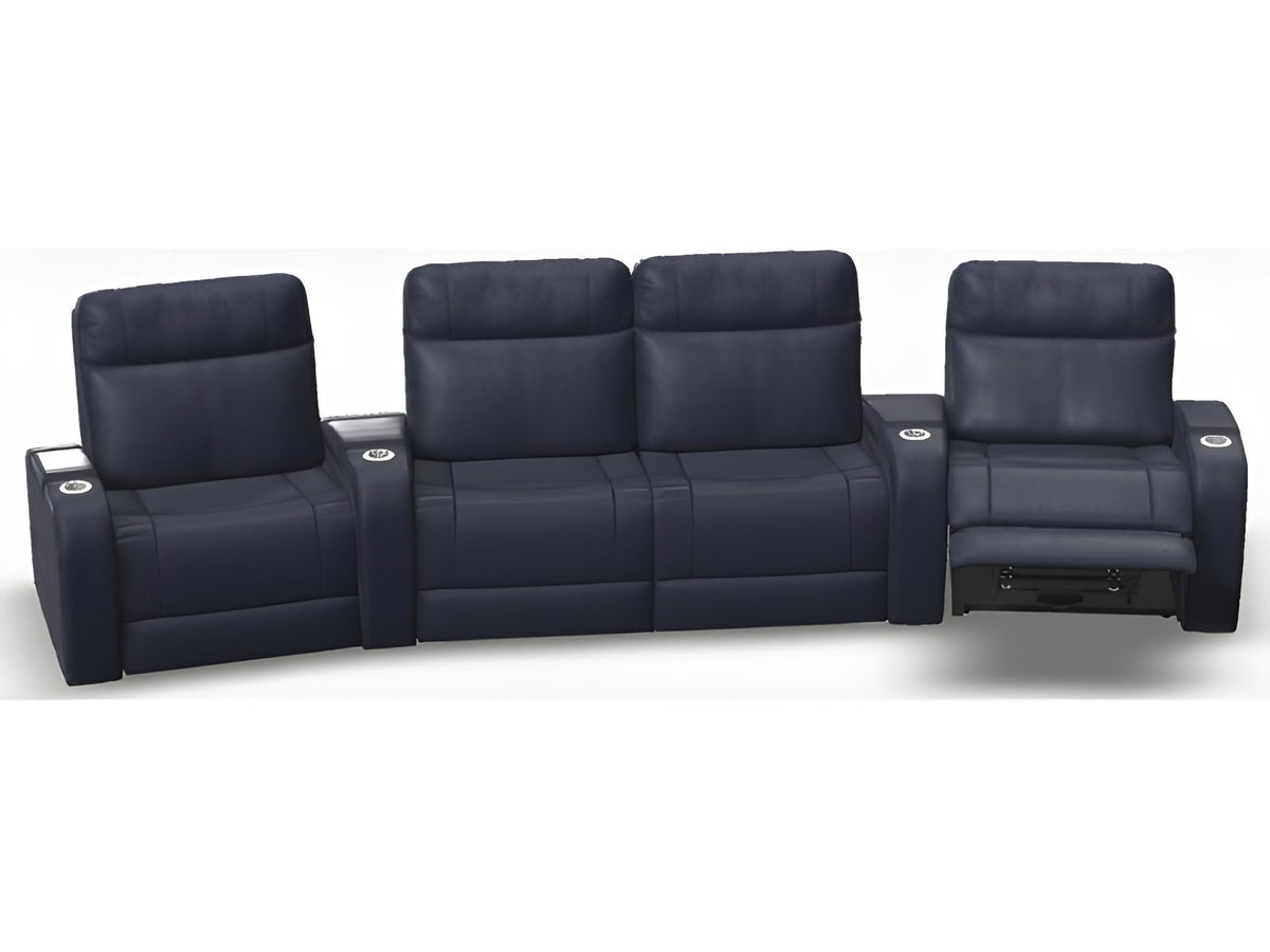 Virtue Power Reclining Leather Upholstery Sectional Sofa with Power Headrest and Lumbar