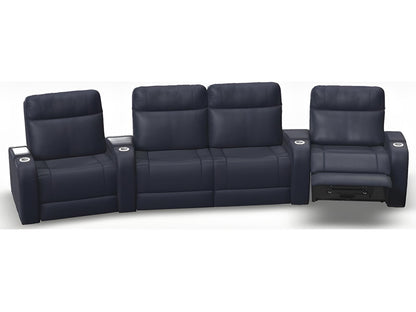 Virtue Power Reclining Leather Upholstery Sectional Sofa with Power Headrest and Lumbar