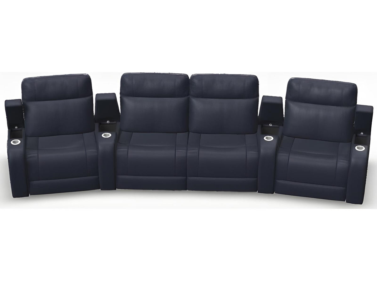 Virtue Power Reclining Leather Upholstery Sectional Sofa with Power Headrest and Lumbar