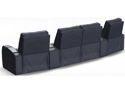 Virtue Power Reclining Leather Upholstery Sectional Sofa with Power Headrest and Lumbar