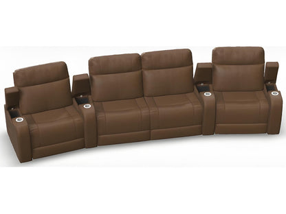 Virtue Configurable Leather Sectional Sofa with Power Recline Headrest and Lumbar