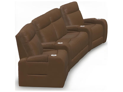Virtue Configurable Leather Sectional Sofa with Power Recline Headrest and Lumbar
