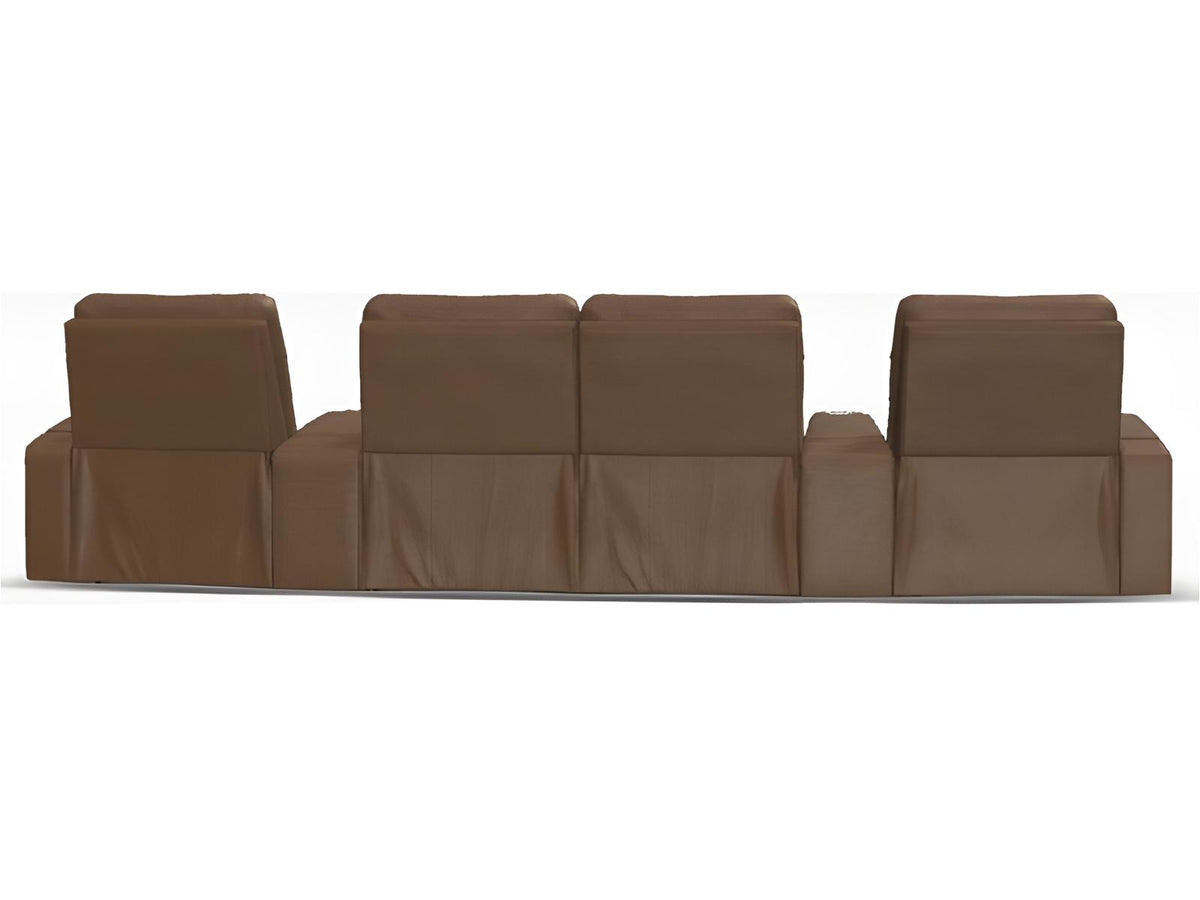 Virtue Configurable Leather Sectional Sofa with Power Recline Headrest and Lumbar