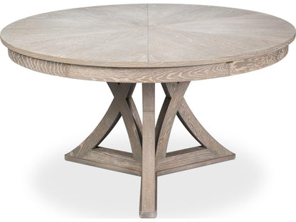 Jupe Casual Round Extendable Dining Table in Moonskin