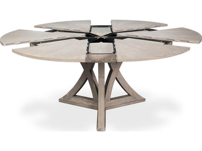 Jupe Casual Round Extendable Dining Table in Moonskin