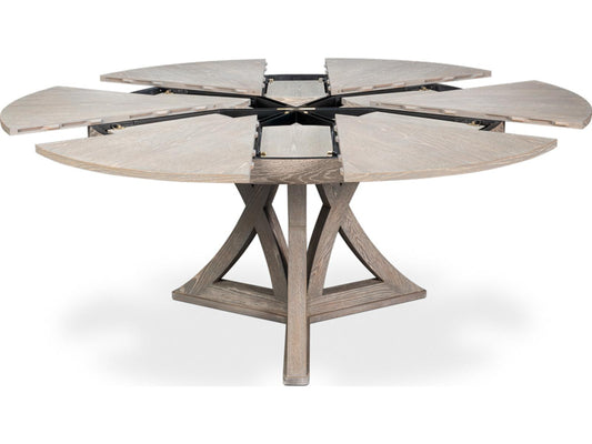 Jupe Casual Round Extendable Dining Table in Moonskin