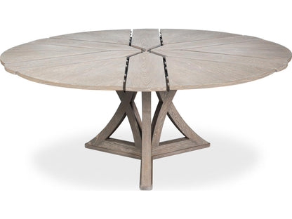 Jupe Casual Round Extendable Dining Table in Moonskin