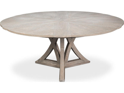 Jupe Casual Round Extendable Dining Table in Moonskin